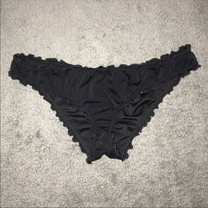 black ruffle bikini bottoms